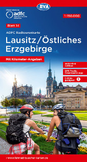 Dahrradkarte Lausitz Östliches Erzgebirge ADFC Radtourenkarte